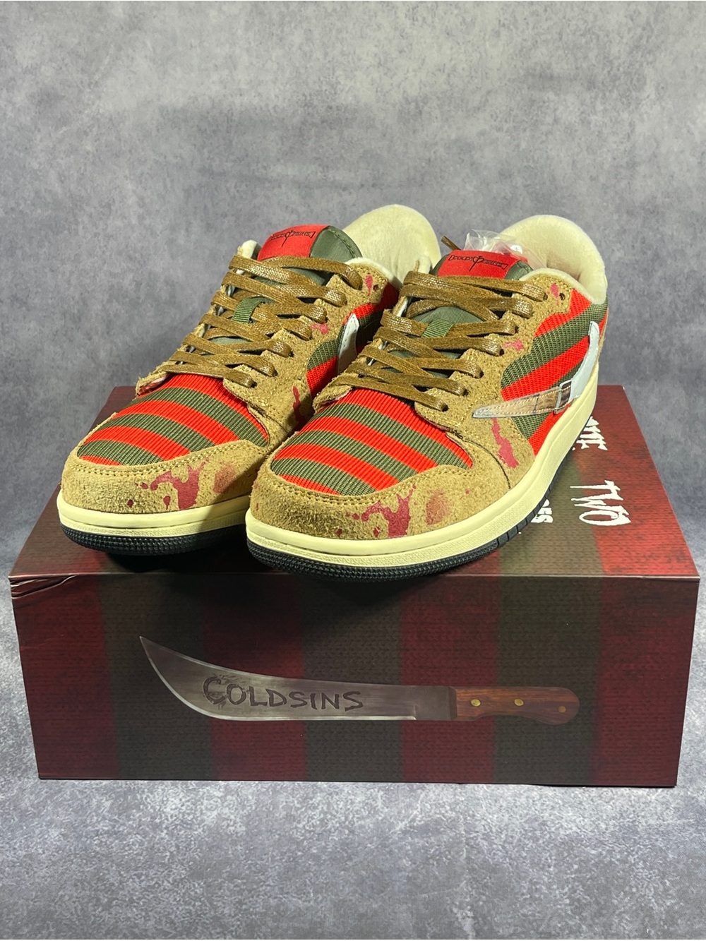 Coldsins Nightmares Freddy Vs Jason' Travis Scott Custom LIMITED Shoes MNS 10.5